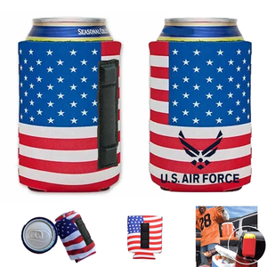 Photo of Collapsible Magnetic Can/Bottle Cooler Holder   Patriotic