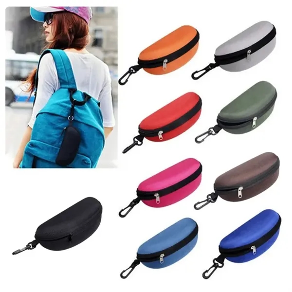 Red color option for Portable Lightweight Sunglasses Case With Cleaning Cloth