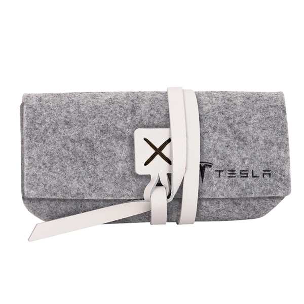 White color option for Sierra Felt Sunglass Case