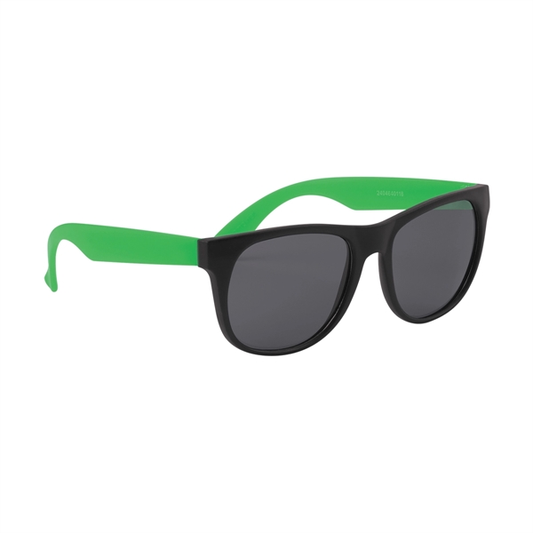 GREEN color option for Youth Rubberized Sunglasses
