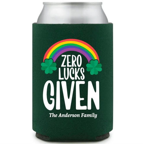Main photo of Zero Lucks Given St. Patrick's Full Color Can Coolers