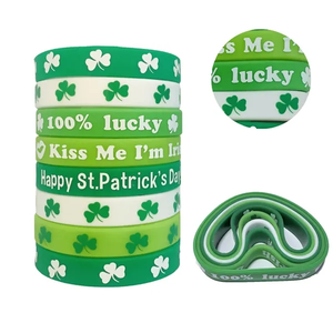 Photo of St. Patrick's Day Silicone Wristband Set(6 Wristbands)