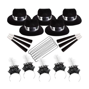 Photo of Silver Midnight New Year's Eve Party Kit For 50
