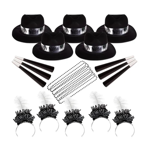 Main photo of Silver Midnight New Year's Eve Party Kit For 50