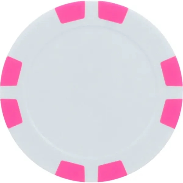 Neon Pink color option for Poker Chip Ball Marker 8 Stripe Style