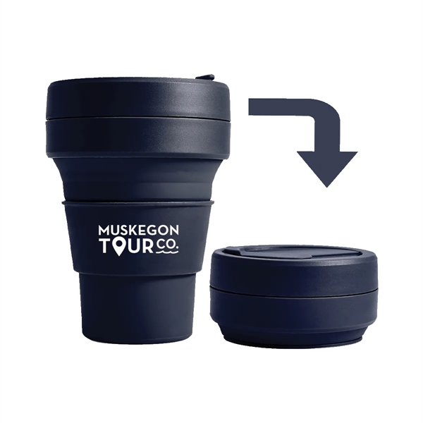 Denim color option for Stojo 12 Oz. Collapsible Cup