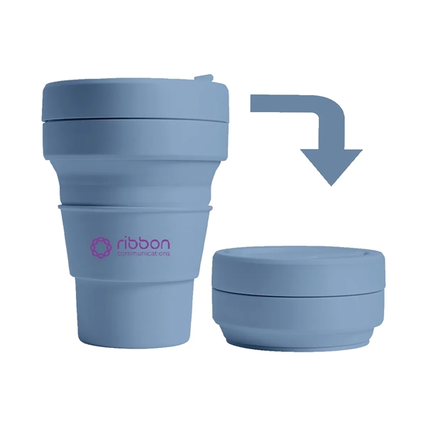 Steel color option for Stojo 12 Oz. Collapsible Cup
