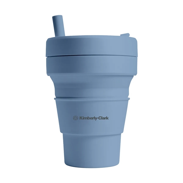 Steel Blue color option for Stojo 16 Oz. Collapsible Cup