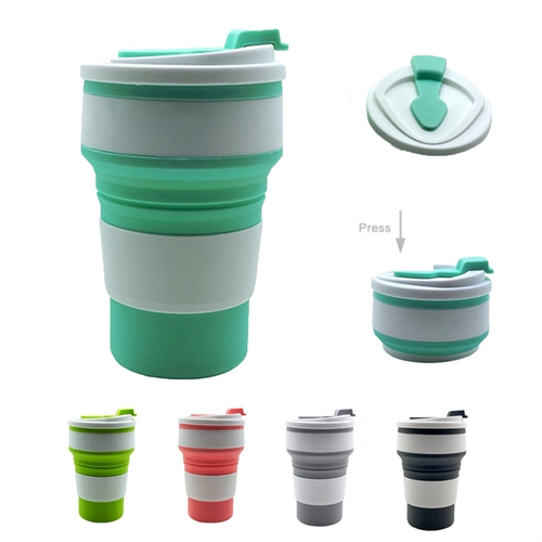 Main photo of 12oz Collapsible Silicone Travel Folding Cup