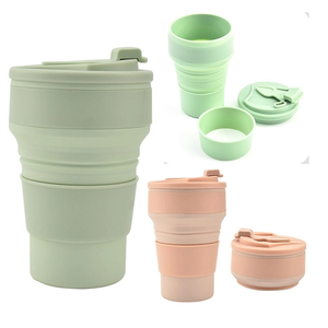 Photo of Outdoor Sports Folding Telescopic Silicone Cup With Straw