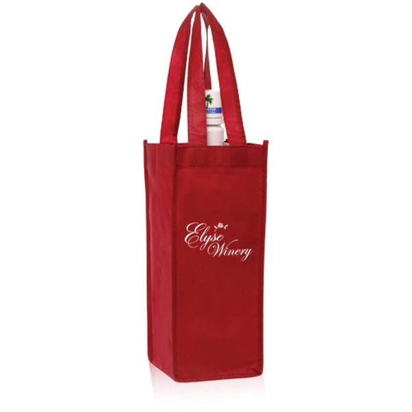 Burgundy color option for Non Woven Vineyard One Bottle Wine Bags
