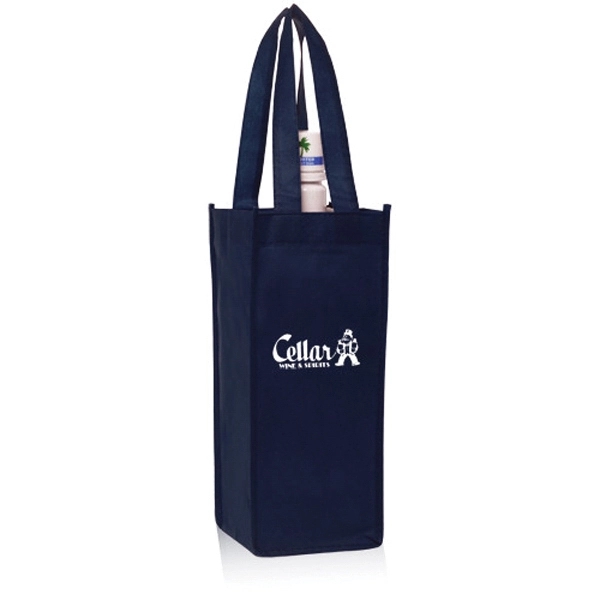 Navy Blue color option for Non Woven Vineyard One Bottle Wine Bags