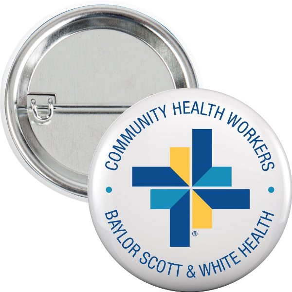 White color option for 1 1 And 4" Round Safety Pin Button