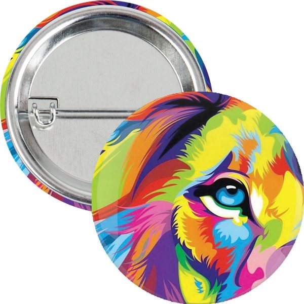 White color option for 1 3 And 4" Round Safety Pin Button