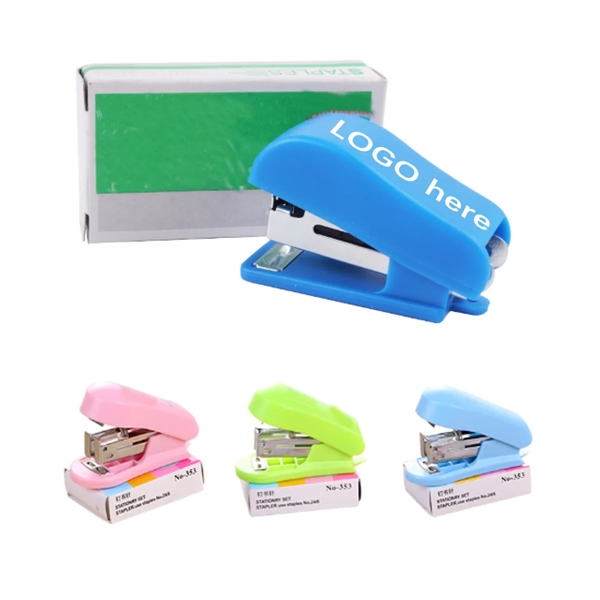 Blue color option for Super Mini Portable Stapler For Desk And Gift For Student 