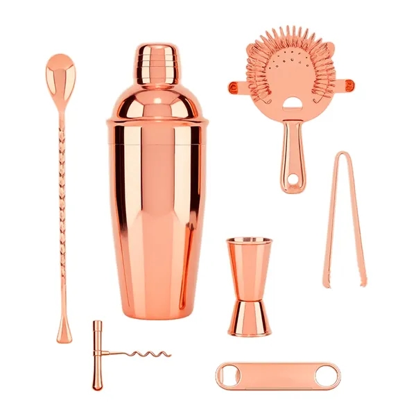 Copper color option for 7 Piece Matte Black Cocktail Set