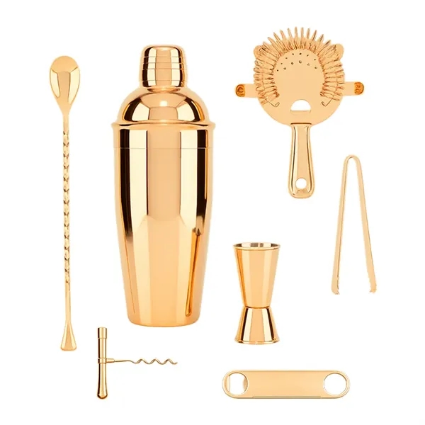 Gold color option for 7 Piece Matte Black Cocktail Set