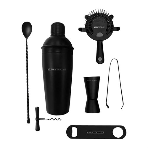 Photo of 7 Piece Matte Black Cocktail Set
