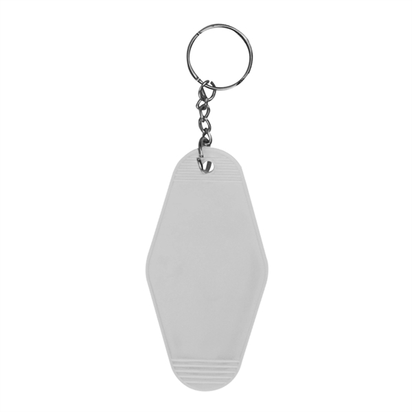 WHITE color option for Motel Style Key Ring