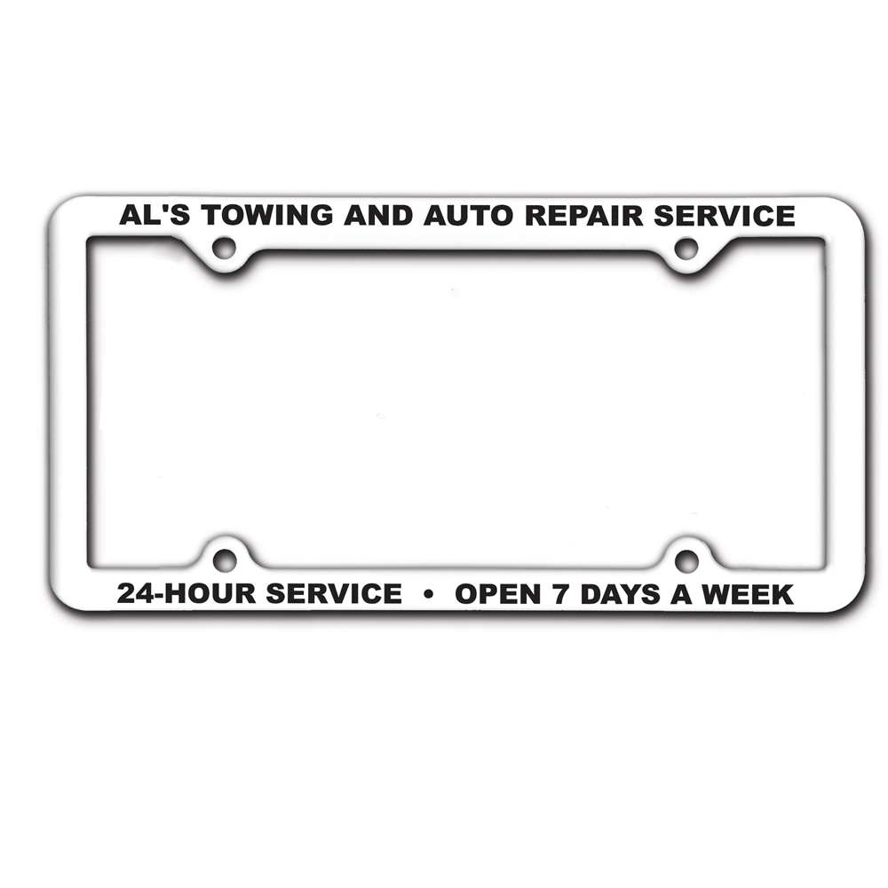 White color option for Thin Panel License Plate Frames