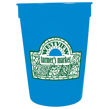 Process Blue color option for 12 Oz. Stadium Cup