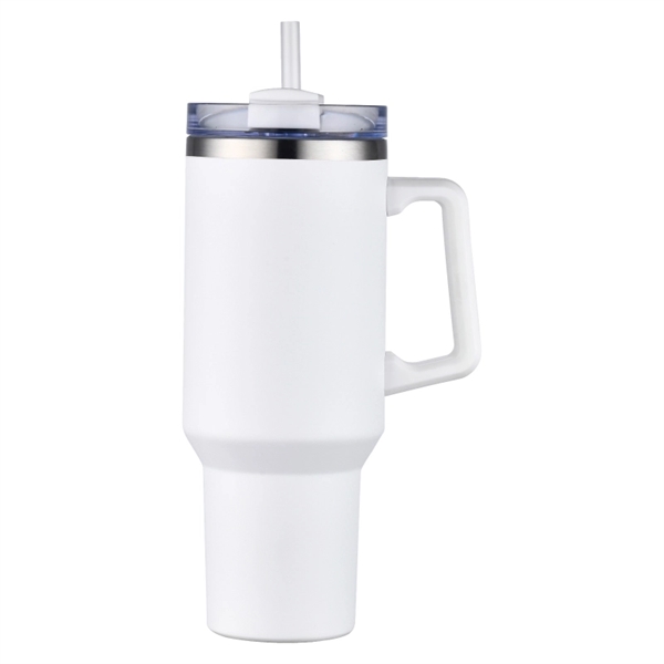 White color option for Beluga 40 Oz. Vacuum Insulated Tumbler Mug W/ Handle