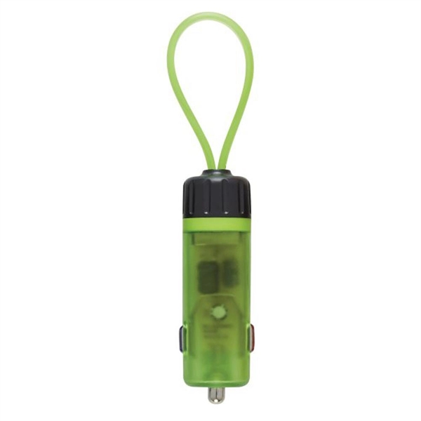 Lime color option for Light Up Key Strapped Usb Car Charger