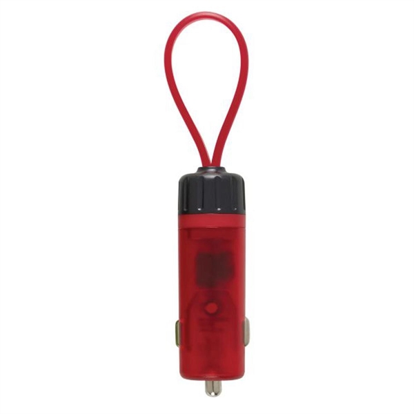 Red color option for Light Up Key Strapped Usb Car Charger
