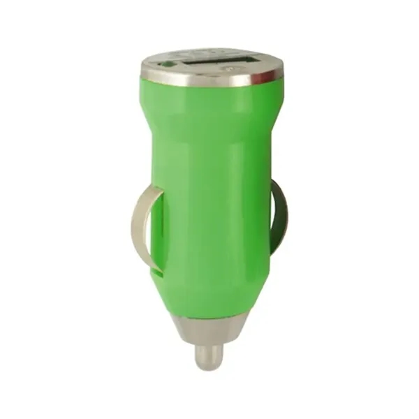 Lime Green-Silver color option for Usb Mini Car Charger And Adapter