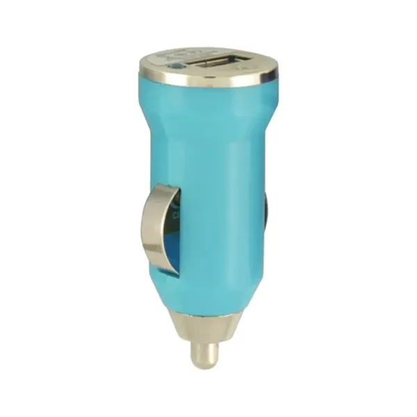 Teal-Silver color option for Usb Mini Car Charger And Adapter