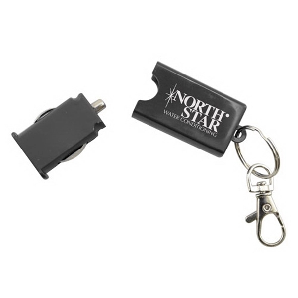 Black color option for Usb Car Charger On A Key Chain