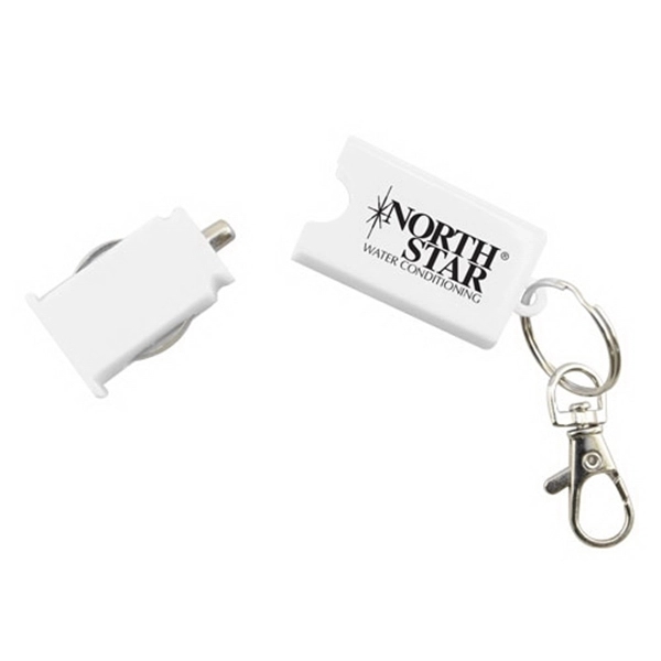 White color option for Usb Car Charger On A Key Chain