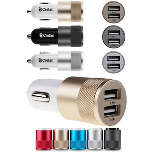 Photo of Universal Aluminum Dual Usb Port Car Charger   Powerful 2.1 A