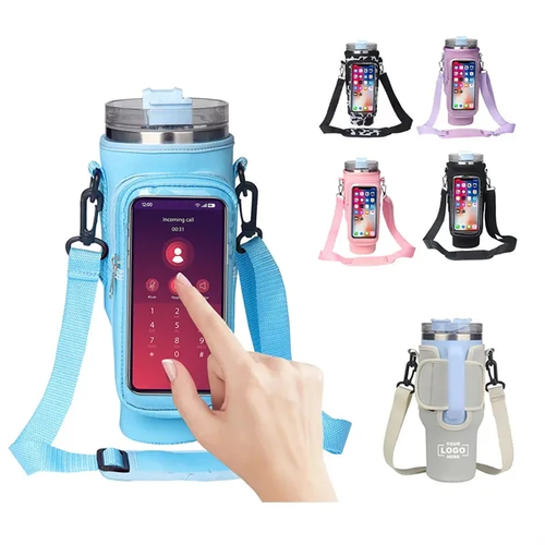 Main photo of Waterproof Bottle Pouch With Phone Pocket For 40 Oz Tumbler