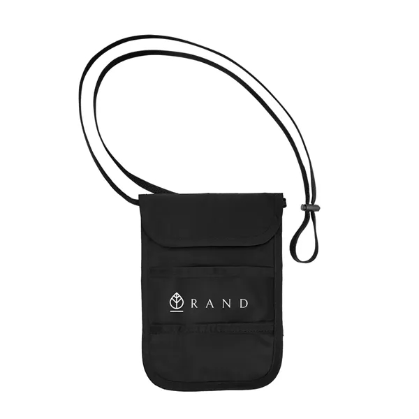 Black color option for Rfid Data Blocking Neck Wallet