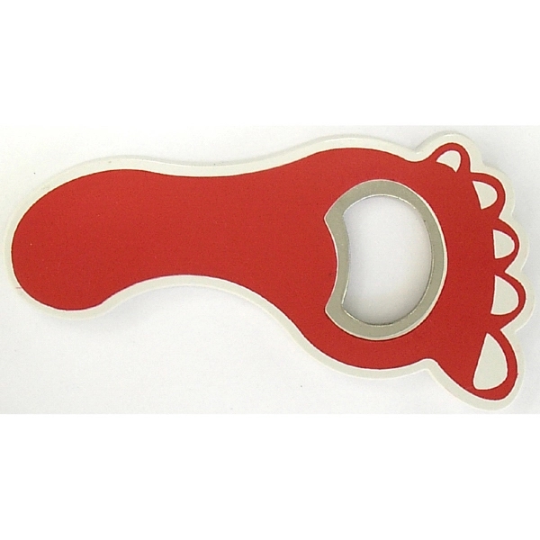 Red color option for Jumbo Size Foot Shape Magnetic Bottle Opener
