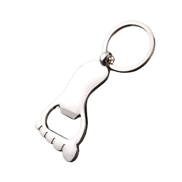 Silver color option for Foot Shape Opener Keychain