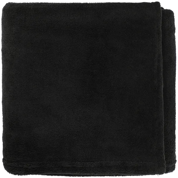 Black (BK) color option for Micro Coral Plush Blanket