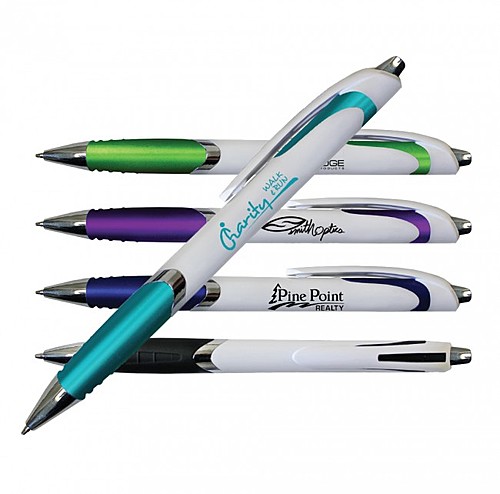 Photo of White Crest Grip Pen