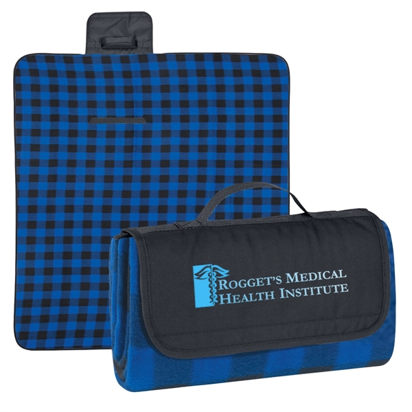 Royal Blue With Black color option for R Pet Roll Up Picnic Blanket