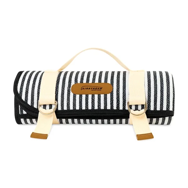 Black & White Stripes color option for Life's A Picnic Roll Up Blanket