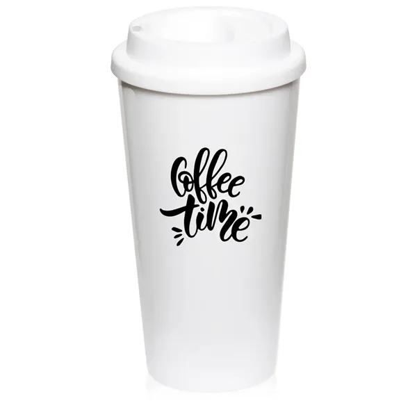 White-White color option for 16 Oz. 2 Go Cup Plastic Tumbler