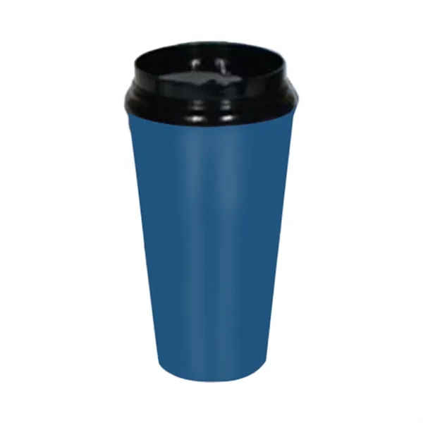 Metallic Blue color option for 16 Oz. Usa Made Double Wall Insulated Tumbler W/ Slider Lid