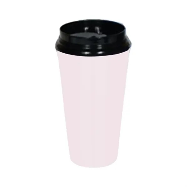 White color option for 16 Oz. Usa Made Double Wall Insulated Tumbler W/ Slider Lid