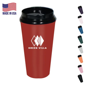 Photo of 16 Oz. Usa Made Double Wall Insulated Tumbler W/ Slider Lid