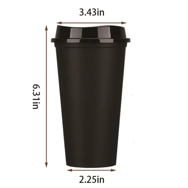 Black color option for Reusable 16oz. Coffee Cups With Lids Versatile Travel Mug