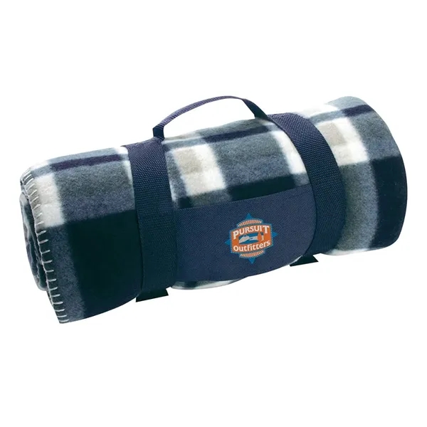 Cream Plaid color option for Travel Blanket