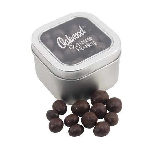 Main photo of Large Tin With Window Lid And Chocolate Espresso Beans
