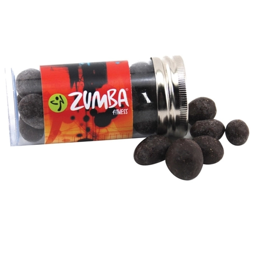 Main photo of 3 " Plastic Tube With Metal Cap Chocolate Espresso Beans