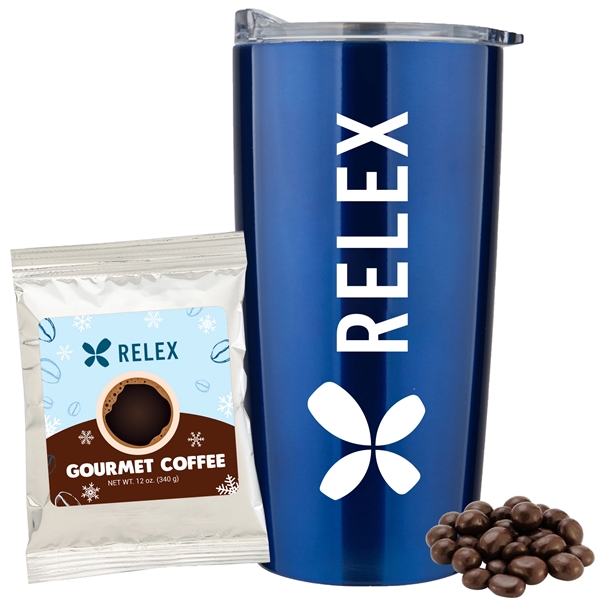 Blue color option for Insulated Straight Tumbler Gift Set Brew Tiful Day   Holiday